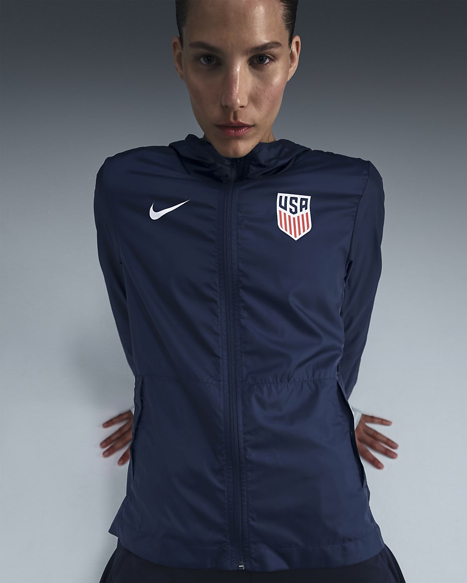 USMNT Academy Pro Women s Nike Soccer Hooded Rain Jacket. Nike